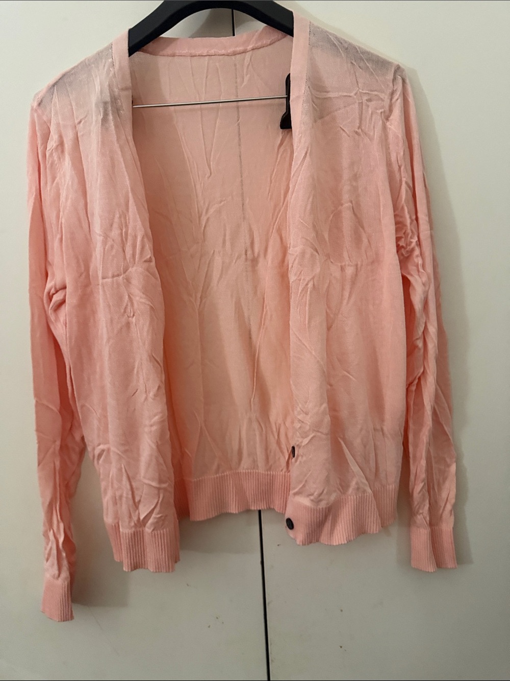 Light Pink Women's Open Cardigan Sweater